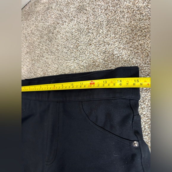Spanx The Perfect Pant Slim Straight Ankle Pants black ponte knit fabric Large - Picture 6 of 9
